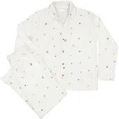 Geggamoja Pyjamas Vuxen Tvådelad Holiday Icons Beige - L/XL