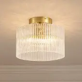 LUCANDE Taklampa Meritt , dimbar, Genomskinlig / transpare, Vardagsrum / matsal, Glas, Modern, Taklampa