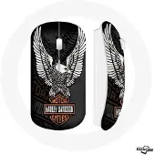 MANIACASE Souris Sans Fil Harley Davidson aigle logo