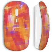 MANIACASE Souris sans fil Pixel design Orange