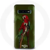 MANIACASE Coque pour Samsung Galaxy S10 Edge Pionus Perroquet Rouge