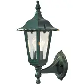 Konstsmide Vägglampa utomhus FIRENZE, Grön, Glas, Lantlig / rustik, Utomhusvägglampa