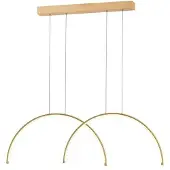 VIOKEF Pendellampa Megan, Mässing / guld, Vardagsrum / matsal, Aluminium / grå / zink, Modern