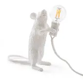 Seletti Muslampa LED-lampa dekorativ lampa USB upprätt vit Mouse Lamp Valentine, Vitt / opal, Vardagsrum / matsal, Syntetmaterial, Design, Bordslampa