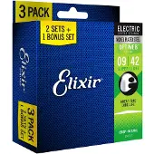 Elixir 16550 OPTIWEB Guitar Strings 3 Pack 9-42