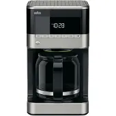 Braun PurAroma 7 KF 7120 - Kaffemaskin - 12 kopper - rostfritt stål/sort