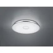 TRIO Lighting LED taklampa Osaka, dimbar, Förkromad / silver, Vardagsrum / matsal, Syntetmaterial, Modern, LED-taklampa