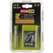 Ryobi Skruvbitsats RAK16FP; 16 st. + magnet-bitshållare