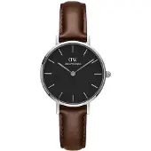 Daniel Wellington Classic Petite Bristol Silver Black 28mm DW00100233