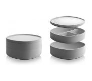 Alessi Birillo Badrumsfövaring med lock 18 cm Vit