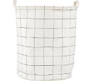 Society of Lifestyle Tvättkorg Squares Ø 40x50 cm Vit/Svart