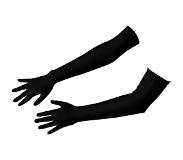 Cottelli Långa Satinhandskar - Svart - One Size