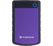 Transcend 2,5" extern hårddisk, 1TB USB 3.0, lila