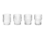 Ferm Living Ripple Små Glas 6 Cl 4-pack Clear - Snapsglas & Avecglas Munblåst Glas Klar