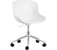 Normann Copenhagen Kontorsstol Hyg - Polypropen, med hjul Vit Aluminium