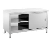 Royal Catering Rostfri arbetsbänk - 150 x 70 x 85 cm - 600 kg lastkapacitet