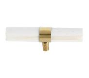 Nordal KNOB/HOOK, white bone/brass, large
