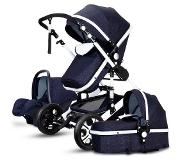 Slowmoose Barnvagn 3 i 1 lyx resvagn barnvagn korg baby bilstol och vagn
