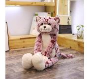 Slowmoose Kawaii katt plysch leksak fyllda djur söt fluffig långben katt docka mjuk leksak för barn födelsedagspresenter rosa / 70cm