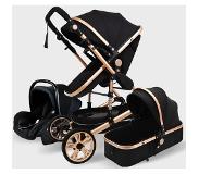 Slowmoose Barnvagn 3 i 1 lyx resvagn barnvagn korg baby bilstol och vagn