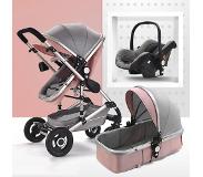 Slowmoose Barnvagn 3 i 1 lyx resvagn barnvagn korg baby bilstol och vagn