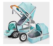 Slowmoose Barnvagn 3 i 1 lyx resvagn barnvagn korg baby bilstol och vagn