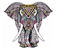 Slowmoose Träpussel, trähantverk elefant (b) / a4 -kartong