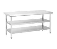 Royal Catering Arbetsbänk i rostfritt stål - 70 x 180 cm - 600 kg - 3 nivåer