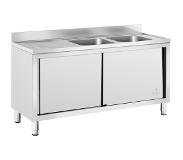 Royal Catering Diskbord - 2 diskhoar - Royal Catering - Rostfritt stål - 400 x 400 x 250 mm