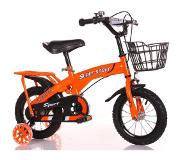 Slowmoose Barncykel, tvåhjulig, pojke, flicka, flerfärgad valfri cykel orange med sits / 16 tum