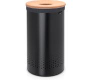 Brabantia Tvättkorg med korklock 60 L Svart