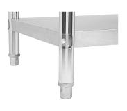 Royal Catering Rostfri arbetsbänk - 100 x 60 cm - 114 kg lastkapacitet