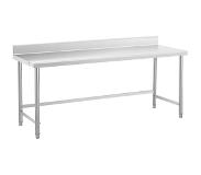 Royal Catering Rostfri arbetsbänk - 200 x 70 cm - Skyddskant - 95 kg lastkapacitet - Royal Catering