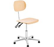 Fromm & Starck Arbetsstol - 120 kg - Krom, Trä - Höjdjusterbar mellan 362 - 498 mm