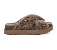 Ugg Fuzz Sugar Cross Slide Slippers Brun EU 37 Man