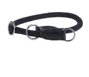 Hunter Freestyle halsband halvstryp, svart - Storlek 50: justerbart till max. 50 cm, Ø 10 mm