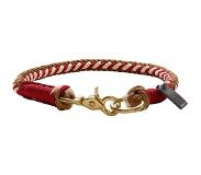 Hunter halsband Tinnum, rött/beige L-XL, 60cm långt, Ø14mm hund