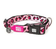 Max & Molly Smart ID Halsband Leopard Pink L: 39-62cm halsomfång, B25mm Hund