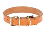 Heim Buffalo läderhalsband, konjak - Storlek 60: 45 - 55 cm halsomfång
