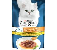 Gourmet 52 x 85 g Pleasure in Sauce: Kyckling Gourmet Perle våtfoder katt - 34 + 18 på köpet!