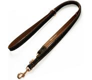 Heim Rosé fodrat koppel, svart/brunt 220cm, 18mm Hund