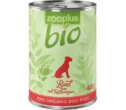 Zooplus 6x400g Eko-nötkött med eko-äpple zooplus Bio Hundfoder