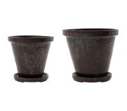 House Doctor Flower Blomkruka 14 cm/12 cm Stengods Brun
