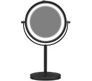 Gillian Jones Table Mirror with LED Light x1/10 Magnification Black