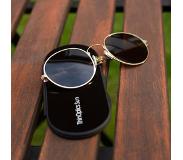 SmartaSaker Solglasögon med platt fodral, ThinOptics Brun Rund