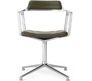 Vipp 452 Snurrstol Med Fötter Polerat Aluminium / Grönt Läder - Kontorsstolar - 45231G01