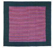 Hubsch Twist Stripe Överkast 260x260 Petrol/Multi