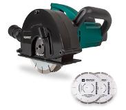 Vonroc Betongspårfräs 1700W – 150mm | Inkl. 4 diamantskivor och verktygspåse
