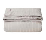 Lexington Striped Lyocell/cotton Påslakan Grå/vit 150x210 Cm - Påslakan Bomull Grå - 11230029-7600-D130