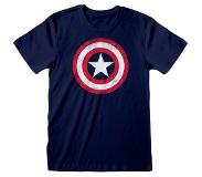 Heroes Official Marvel Comics Captain America Shield Short Sleeve T-shirt Blå XL Man